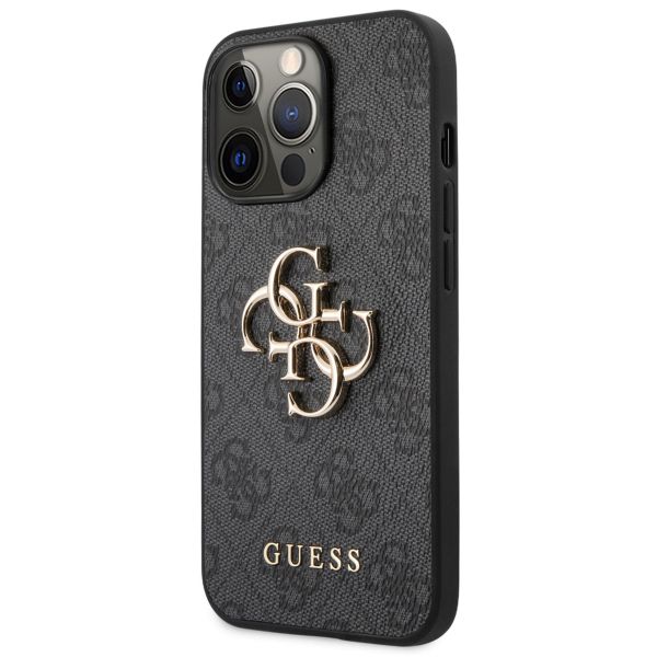 Guess 4G Metal Logo Back Cover Apple iPhone 13 Pro - Grau