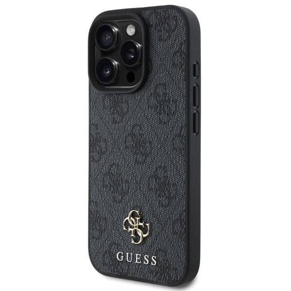 Guess 4G Metal Logo Back Cover MagSafe Apple iPhone 16 Pro - Schwarz