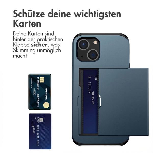 imoshion Backcover mit Kartenfach Apple iPhone 13 - Dunkelblau
