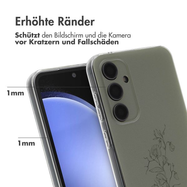 imoshion Design Hülle für das Samsung Galaxy S23 FE - Floral Green