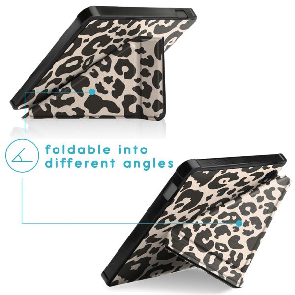 imoshion Design Klappbare Klapphülle für das Kobo Libra Colour - Leopard