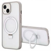 Accezz Ring Stand Backcover mit MagSafe Apple iPhone 15 - Grau