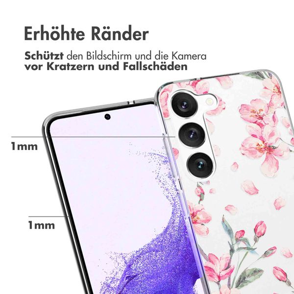 imoshion Design Hülle für das Samsung Galaxy S23 - Blume - Rosa