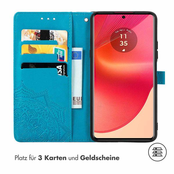 imoshion Mandala Klapphülle Motorola Edge 50 Fusion - Türkis