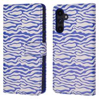 imoshion Design Klapphülle Samsung Galaxy A34 (5G) - White Blue Stripes