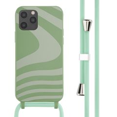 imoshion SilikonHülle design mit Band Apple iPhone 12 (Pro) - Retro Green