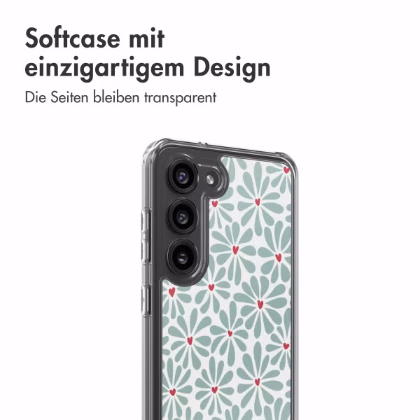 imoshion Design Hülle Samsung Galaxy S23 - Bloom Love Sage Green