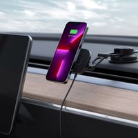 Spigen OneTap Pro 3 - Handyhalterung Auto - Armaturenbrett und Windschutzscheibe - Kabelloses Ladegerät - Magnetisch - Schwarz