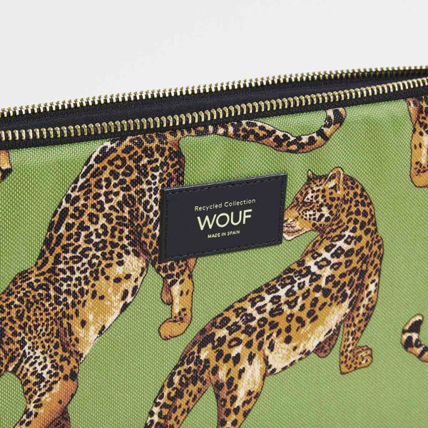 Wouf Daily Laptop Hülle 13-14 Zoll - Laptop Sleeve - Olive Leopard