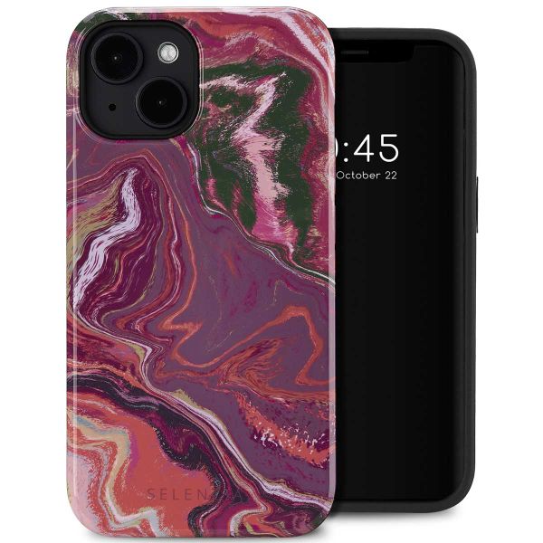 Selencia Vivid Rückabdeckung mit MagSafe Apple iPhone 14 - Marble Purple