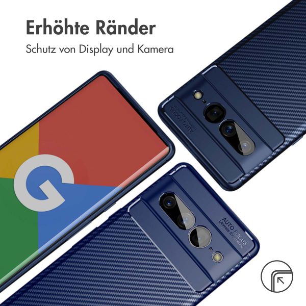 imoshion Carbon-Hülle Google Pixel 7 Pro - Blau