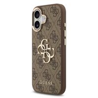 Guess 4G Metal Logo Back Cover Apple iPhone 17 - Gold Edge - Brown