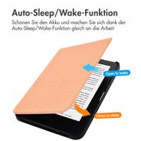imoshion Canvas Sleepcover Klapphülle Kobo Clara 2E / Tolino Shine 4 - Peach