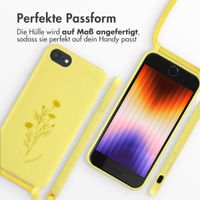 imoshion Silikonhülle design mit Band für das iPhone SE (2022 / 2020) / 8 / 7 - Flower Yellow