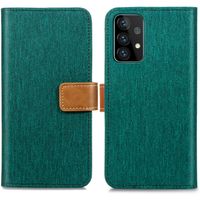 imoshion Luxuriöse Canvas-Klapphülle Samsung Galaxy A52(s) (5G/4G) - Grün