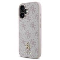 Guess 4G Metal Logo Back Cover MagSafe für das iPhone 16 - Rosa