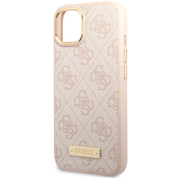 Guess 4G Logo Monogramm MagSafe Back Cover Apple iPhone 14 - Rosa