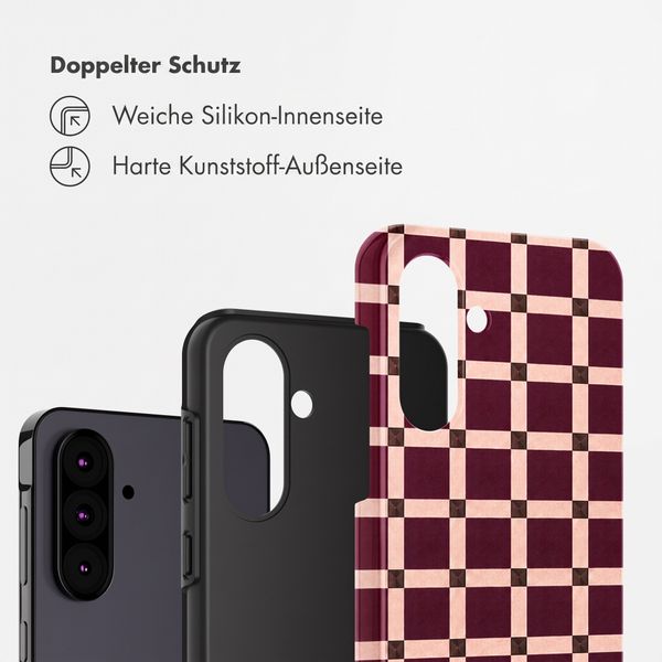 Selencia Vivid Back Cover Samsung Galaxy A36 / A56 - Check This Burgundy