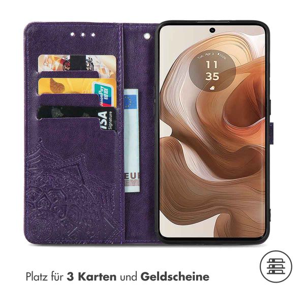 imoshion Mandala Klapphülle Motorola Edge 50 Ultra - Violett