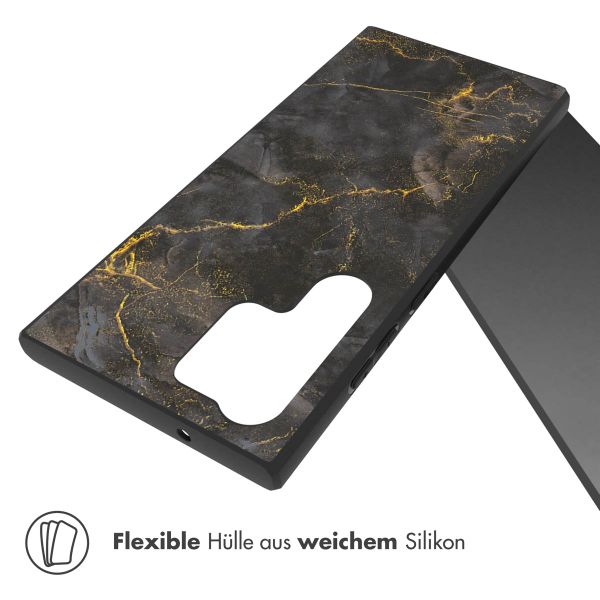 imoshion Design Hülle für das Samsung Galaxy S23 Ultra - Black Marble