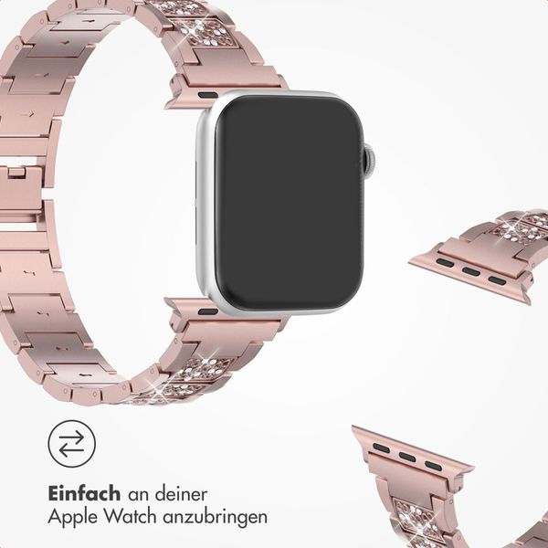 Selencia Sparkle Armband für das  Apple Watch Series 1 t/m 9 / SE (38/40/41 mm) | Series 10 / 11 (42 mm) - Rosa