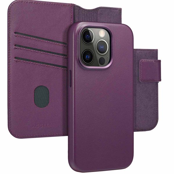 Accezz 2-in-1 Klapphülle aus Leder mit MagSafe für das iPhone 14 Pro - Heath Purple