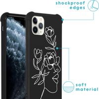 imoshion Design Hülle mit Band für das iPhone 11 Pro - Woman Flower Black