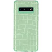 My Jewellery Croco Soft Case Back Cover Samsung Galaxy S10 - Grün