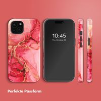 Selencia Vivid Tough Back Cover mit MagSafe für das iPhone 15 - Rosy Marble