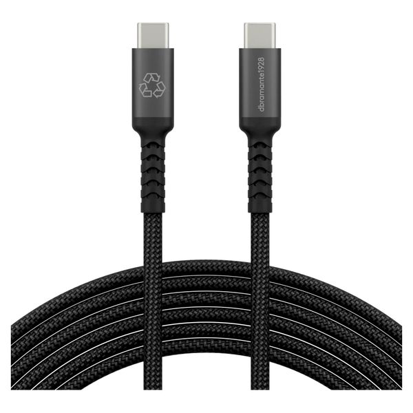 dbramante1928 Re-charge USB-C-zu-USB-C-Ladekabel 100 W - 3 Meter - Schwarz