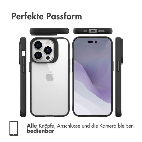 imoshion Rugged Hybrid Case für das Apple iPhone 14 Pro Max - Schwarz / Transparent