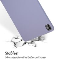 Accezz Liquid Silicone Back Cover mit Stifthalter Apple iPad Pro 13 (2024) M4 - Lila