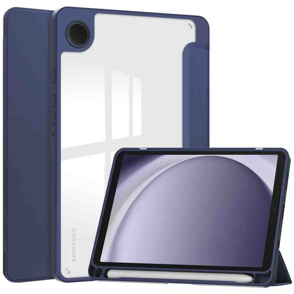 imoshion Trifold Hardcase Klapphülle Samsung Galaxy Tab A9 8.7 Zoll - Dunkelblau