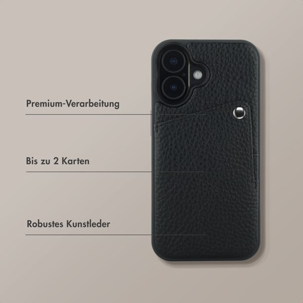 Selencia Riva Back Cover mit Kartenfach Apple iPhone 17 - Schwarz