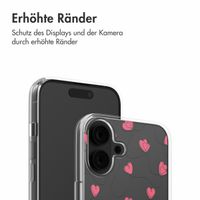 imoshion  Design Hülle für das iPhone 16 - Dusty Rose Connected Hearts