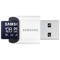 Samsung PRO Ultimate microSD - 128GB - Inklusive USB-Kartenleser - UHS-I/U3/Full HD/4K UHD