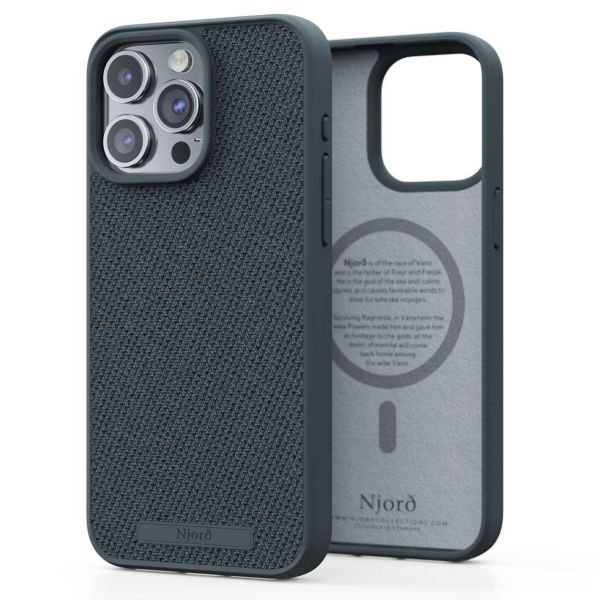 Njorð Collections Fabric MagSafe Case für das iPhone 15 Pro Max - Dark Grey