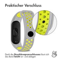 imoshion Silikonband Sport für das Xiaomi Mi Band 7 - Grau / Lime