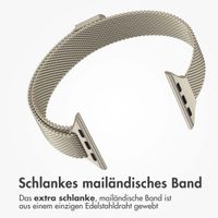 imoshion Mailandisches schlankes Armband für das  Apple Watch Series 1 t/m 9 / SE (38/40/41 mm) | Series 10 / 11 (42 mm) - Champagne