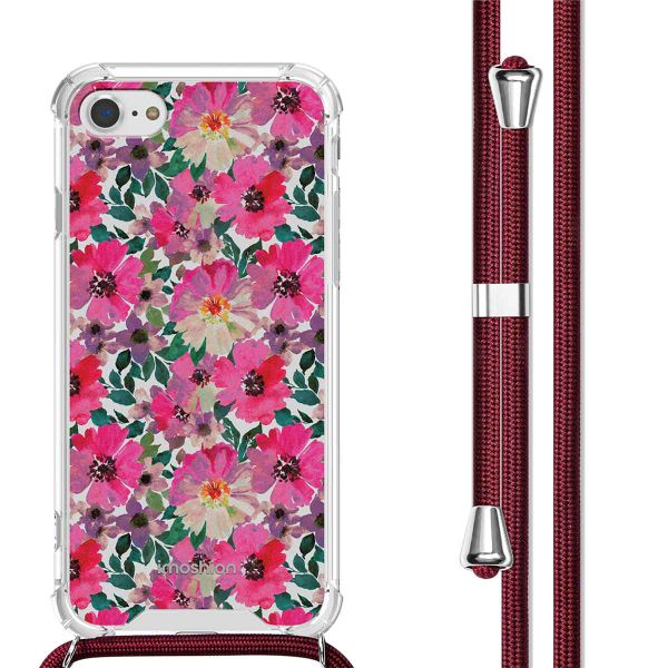 imoshion Design Hülle mit Band Apple iPhone SE (2022 / 2020) / 8 / 7 - Flower Water