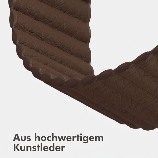 imoshion Magnetisches Kunstlederarmband für Apple Watch | 38/40/41/42 mm - Braun