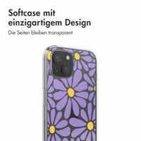 imoshion  Design Hülle für das iPhone 15 - Tropical Violet Flowers Connect