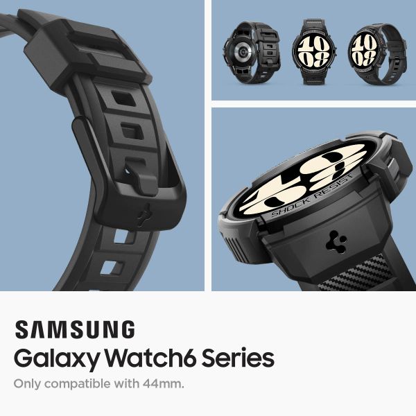 Spigen Rugged Armor™ Pro Case für die Samsung Galaxy Watch 6 - 44 mm - Schwarz