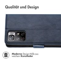 imoshion Luxuriöse Klapphülle Xiaomi Redmi Note 11 (4G) / Note 11S (4G) - Dunkelblau