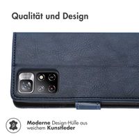 imoshion Luxuriöse Klapphülle für das Xiaomi Redmi Note 11 (4G) / Note 11S (4G) - Dunkelblau