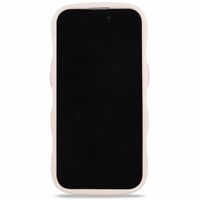 Holdit Wavy Case für das iPhone 14/15 Plus - Light Beige / Transparent