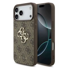 Guess 4G Metal Logo Back Cover Apple iPhone 17 Pro - Braun