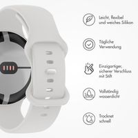 imoshion Silikon-Armband⁺ für  Google Pixel Watch 3 / 4 (45 mm) - Größe L - Weiß