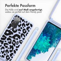 imoshion Silikonhülle design mit Band für das Samsung Galaxy S20 FE - Animal Lila