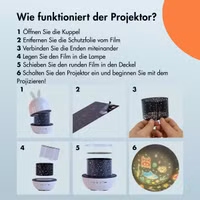 imoshion Dreamlight Nachtlicht-Projektor mit Lautsprecher - 10 Projektionsrollen - Weiß